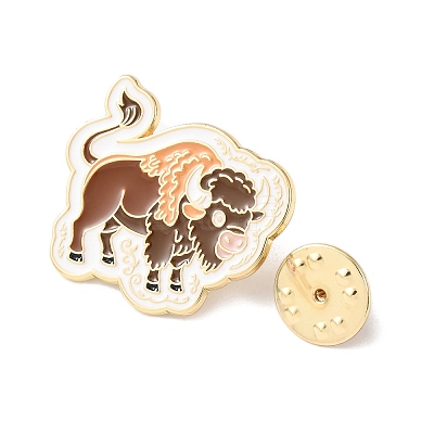 Yak Enamel Pins JEWB-L022-01B-G-1