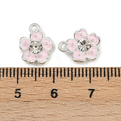 Alloy Enamel with Crystal Rhinestone Charms FIND-G093-01P-02-1