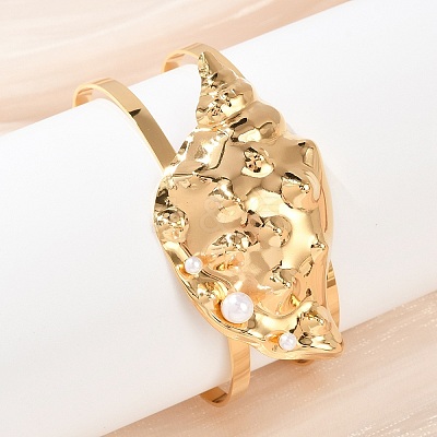 304 Stainless Steel Cuff Bangles for Women BJEW-A049-04F-G-1