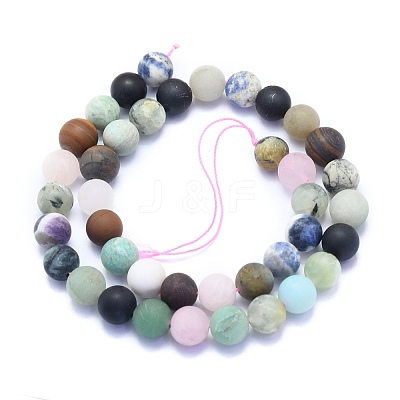 Natural Mixed Gemstone Beads Strands G-K310-H01-10mm-1