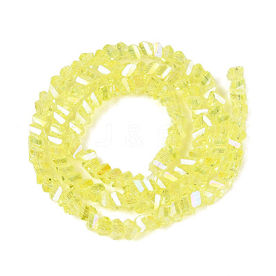 Electroplate Transparent Glass Beads Strands LS-EGLA-Q139-01A-A16-1