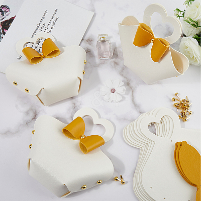 DIY PU Imitation Leather Heart Flower Purse Making Sets PURS-WH20005-04B-1