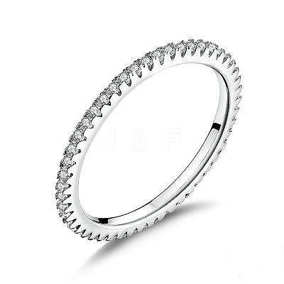 Anti-Tarnish Rhodium Plated 925 Sterling Silver Finger Rings RJEW-FF0008-008P-17mm-1