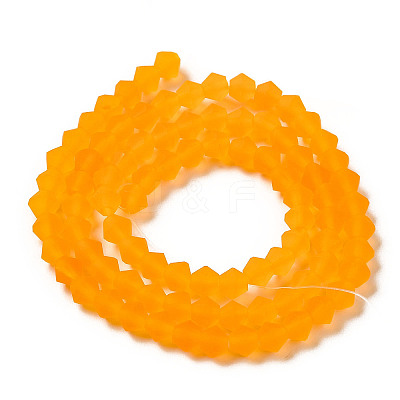 Imitate Austrian Crystal Frosted Glass Beads Strands X-EGLA-A039-T4mm-MD23-1