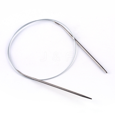 Steel Wire Stainless Steel Circular Knitting Needles and Random Color Plastic Tapestry Needles TOOL-R042-800x3mm-1