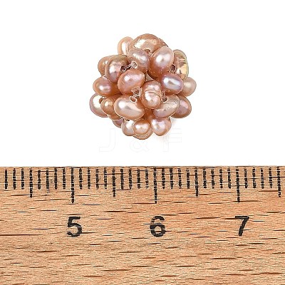Natural Cultured Freshwater Pearl Woven Beads PEAR-JF00003-03-1