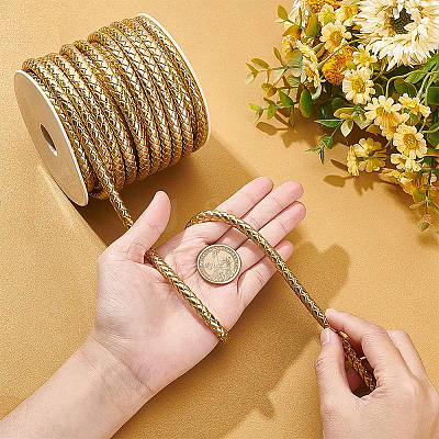 PU Imitation Leather Braided Cord WL-WH0003-14B-1