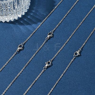 4Pcs 304 Stainless Steel Cable Chain Necklace Making STAS-FS0001-81P-1