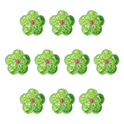 10Pcs Transparent Handmade Bumpy Lampwork Beads LAMP-TADJ0001-48D-1