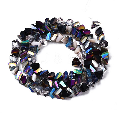 Electroplate Glass Beads Strands X-EGLA-N002-06E-1