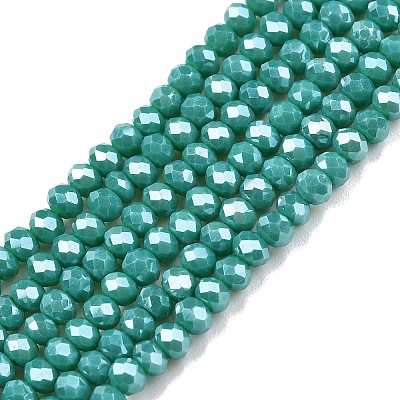 Electroplate Glass Beads Strands EGLA-A044-P2mm-A31-1