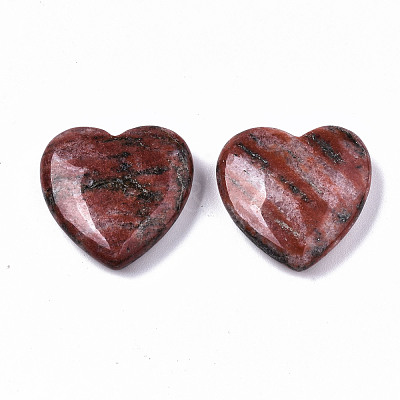 Natural Red Sesame Jasper Heart Love Stone G-S364-066-1