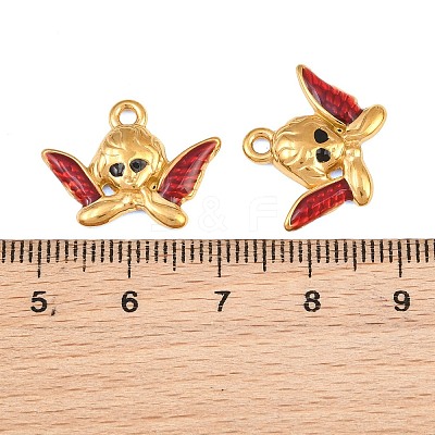 304 Stainless Steel Enamel Pendants SA-CBAF5D5-18G-01-1