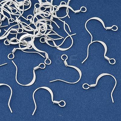 Brass Earring Hooks KK-H258-06E-S-1