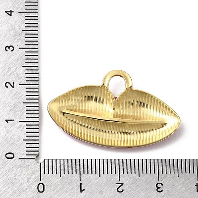 304 Stainless Steel Enamel Pendants STAS-P427-01G-1