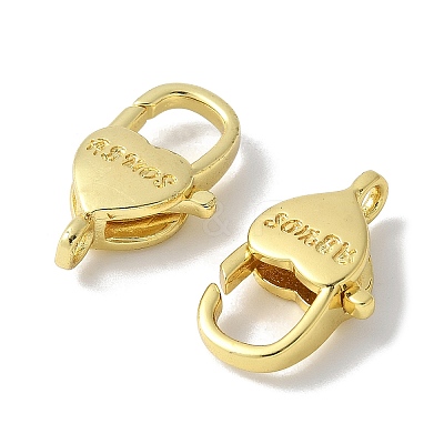 Brass Lobster Claw Clasps KK-F893-04G-1