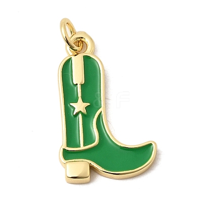 Brass Enamel Pendants KK-A296-51G-02-1