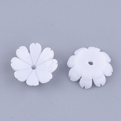 Opaque Resin Bead Caps X-RESI-T040-032-1