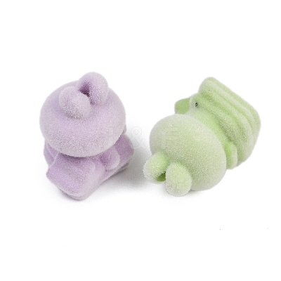 Flocky Opaque Acrylic Beads MACR-C036-12-1