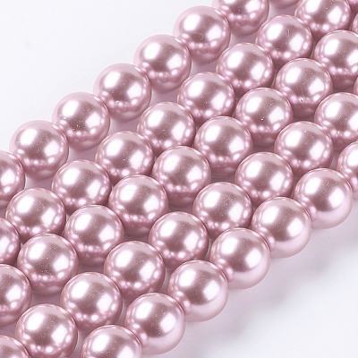 Eco-Friendly Dyed Glass Pearl Round Beads Strands HY-A002-14mm-RB109-1