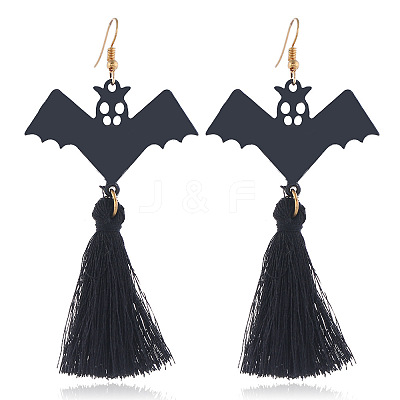 Halloween Theme Alloy Enamel Dangle Earrings FS-WG50C46-07-1