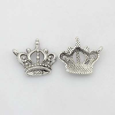 Tibetan Style Metal Alloy Crown Pendants X-LF10497Y-1