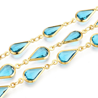 Brass Teardrop Link Chains CHC-N023-09C-G-1