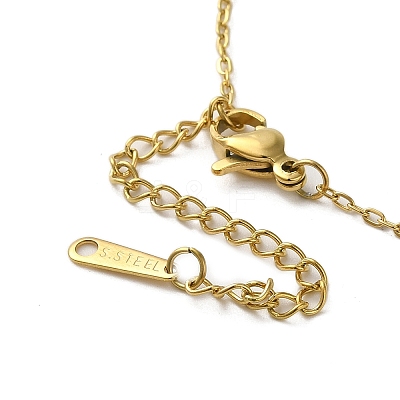 Brass Micro Pave Cubic Zirconia Pendant Necklaces NJEW-E106-11KCG-04-1