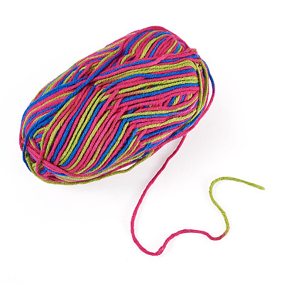 Polyester Fibers Knitting Yarn DIY-TADJ0002-005H-1