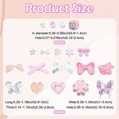 100Pcs 19 Styles Transparent & Opaque Acrylic Beads MACR-FS0002-36-1