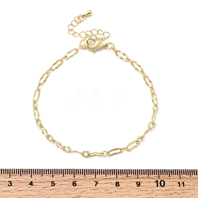 Brass Link Chain Bracelet for Women BJEW-A065-04G-1