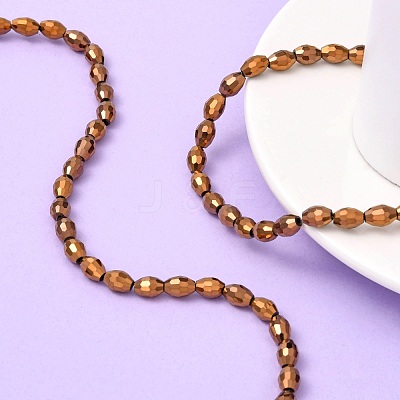 Electroplate Glass Beads GC881Y-4-1
