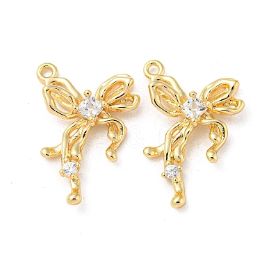 Brass Micro Pave Cubic Zirconia Pendants KK-H460-54G-1