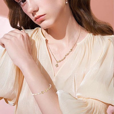 10Pcs 2 Styles Brass Beads KK-TA0003-27-1