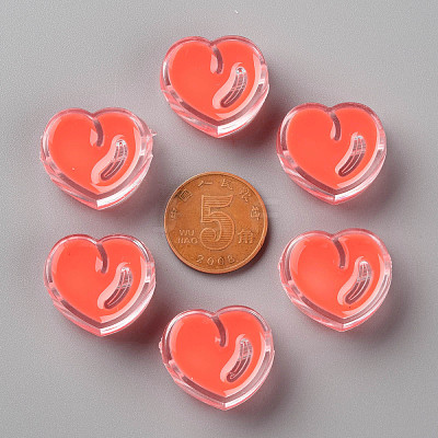 Transparent Enamel Acrylic Beads TACR-S155-004A-1