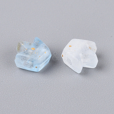Frosted Transparent Acrylic Beads FACR-T009-01D-1