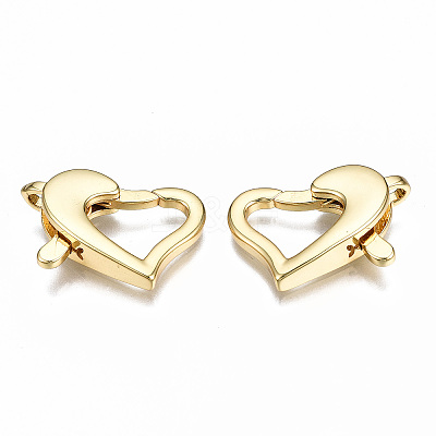 Brass Lobster Claw Clasps KK-Q252-010G-NF-1