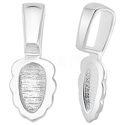 2Pcs 925 Sterling Silver Pinch Bails STER-BBC0007-54-1