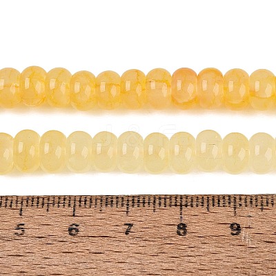 Imitation Jade Crackle Glass Beads Strands GLAA-Q108-05A-A09-1