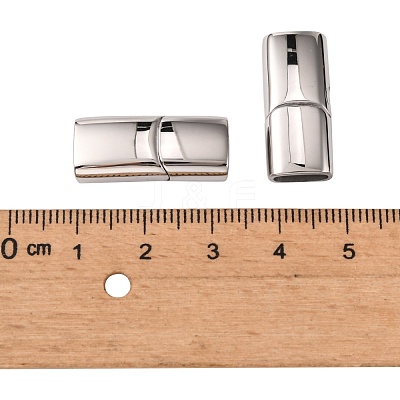 Tarnish Resistant 316 Surgical Stainless Steel Magnetic Clasps with Glue-in Ends X-STAS-G241-14A-P-1