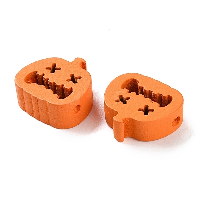 Printed Wood Beads WOOD-Z002-15B-1