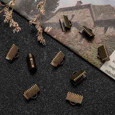 Iron Ribbon Crimp Ends X-E143Y-AB-1