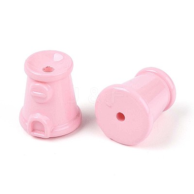 Spray Painting Opaque Acrylic Beads MACR-K357-10B-01-1