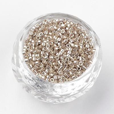 Plated Glass Bugle Beads SEED-R043-11-1