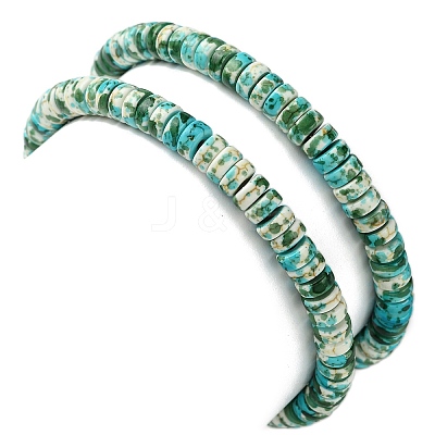 2Pcs Synthetic Turquoise Beads Stretch Bracelets BJEW-JB11407-1