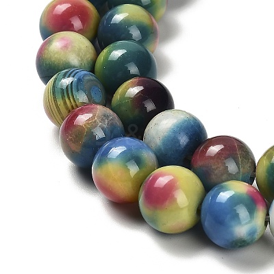 Dyed Natural Agate Beads Strands G-G203-09B-10mm-1