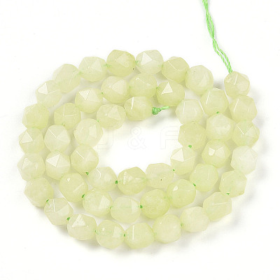 Dyed Natural White Jade Beads Strands G-T139-8mm-46K-1