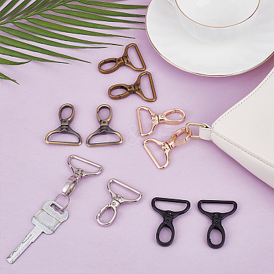 10Pcs 5 Colors Zinc Alloy Swivel Clasps FIND-ME0002-66-1