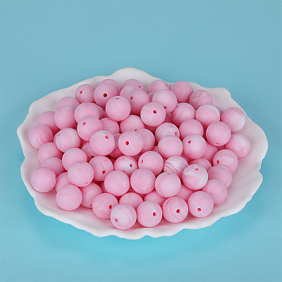 Round Silicone Focal Beads SI-JX0046A-56-1