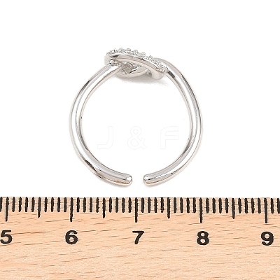 Brass Micro Pave Cubic Zirconia Finger Rings RJEW-C153-01P-02-1